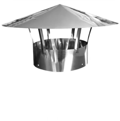 KEMKEY Chapeau de cheminée inversé en Acier Inoxydable 304, Chapeau d'évacuation de fumée, diamètre 60-300 mm(250mm)
