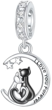 BIZK Damen Urlaub Charm Anhänger für Armband 925 Sterling Silber Charm Bead Pendant für Europäische Armbänder und Halsketten