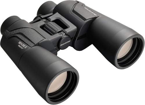 OM SYSTEM 10x50 S Binoculars – Ultra Clear Optics, Wide Field of View for Nature, Birdwatching, Sports, Lightweight, Durable, Ergonomic, 15-Year Guarantee, Includes Strap & Case
