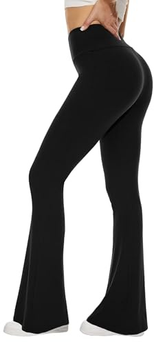 TNNZEET Flared Leggings Women Yoga Pants High Waisted Stretchy Trousers UK
