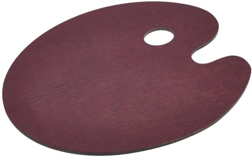 GORGECRAFT Paleta de Madera Ovalada de 30 x 24cm para Pintura Al Óleo Soporte para el Pulgar Bandejas para Mezclar Colores Paleta Artística para Pintura Acrílica Óleo Acuarela Manualidades.