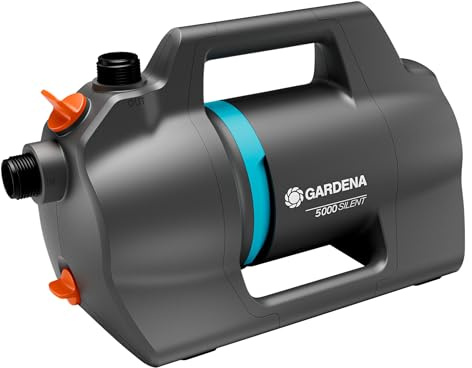 GARDENA Pompe d'arrosage de surface 5000 Silent Pompes: 26 pourcent de débit en plus pour la même consommation électrique, Technologie silencieuse (9080-20)
