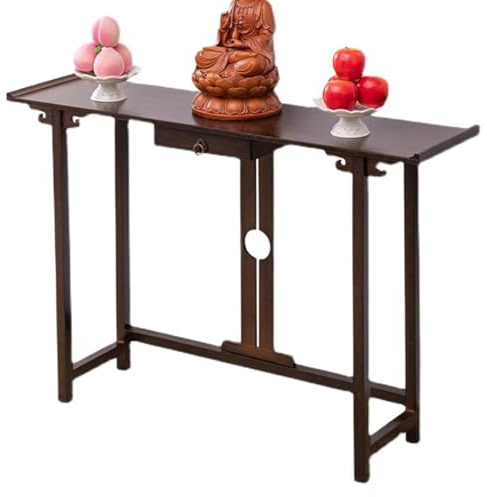 RTTZBOZ Kleines Tischchen aus Bambus, Buddhistischer Altartisch, Meditationstisch für Wohnzimmer, Eingangsbereich, Flur Oder Couch(120cm/47in)