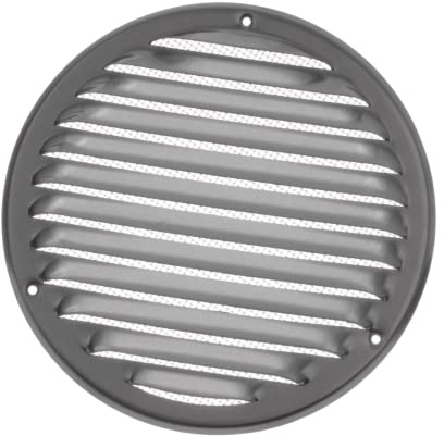 EUROPLAST 160mm Edelstahl Lüftungsgitter Rund - Metall Abluftgitter mit Insektenschutz - Lüftung Gitter Verschrauben Insektenschutzgitter Belüftungsgitter Entlüftungsgitter Lamellengitter