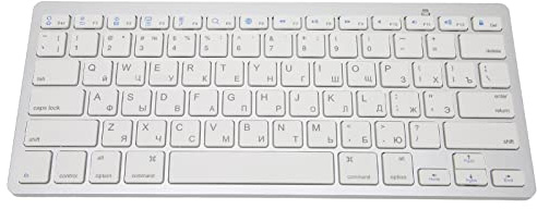 Clavier Annadue Multilingue Ultra Fin à 78 Touches, sans Fil, Silencieux, pour Android/OS X/iOS/, pour Mac, Etc. (Russe)