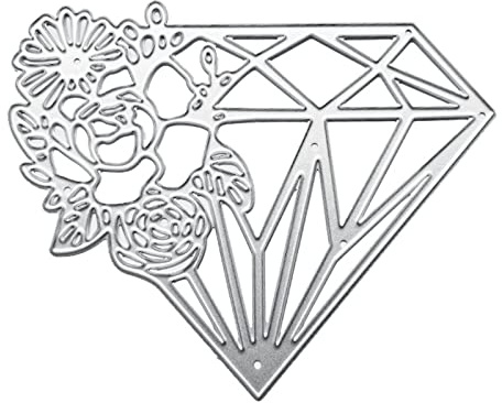 Selma. Rose Diamant Metall Stanzformen Schablone DIY Scrapbooking Album Papier Karte Vorlage Form Prägung Dekoration