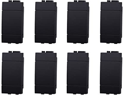 Copritasti Copriforo Falso Polo 1P 1 Modulo/Posto, Compatibile Con Bticino Living Light (8, Nero)