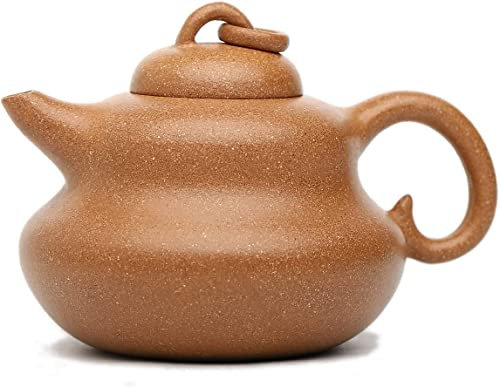 BEZAX Zisha Teiera Set,Teiera in Vera Argilla 7,1 Oz con 2 Tazze,Set per La Teiera per Principianti Brew Kong Fu -Set Xishi,Argilla Viola