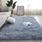 VOFUSHON Alfombras Salon Grandes Pelo Largo Alfombra Habitación Dormitorio Lavables Alfombra de Pelo Largo para salón o Dormitorio,Alfombra esponjosa,Alfombra de Cama(120 x 160 cm,Gris Plateado)