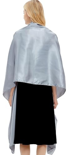 Schals und Wraps für Damen Abendkleider Satin Schal Extra lange Hochzeit Braut Party Bright Stole