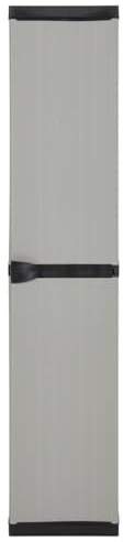 Swpsd PVC & PP Patio Storage Cabinet - Grey & Black, 34 x 40 x 168 cm, Garden & Balcony Organization Model340985
