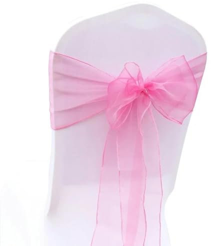 JPWNVF 10 Stück/Los Rosa Organza-Stuhlschärpen Stuhldekorationsbänder Krawatten Schleife für Abdeckung Bankett Party Event Mintgrün-Fuchsia-10 Stück