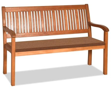 Orumrud 3CM Dicke Bankauflage Bankkissen mit Abnehmbarem Bezug,120x35x3cm rutschfeste Sitzkissen Sitzauflage Bank Sitzpolster Bankpolster Waschbare Stuhlkissen Gartenbank,Braun