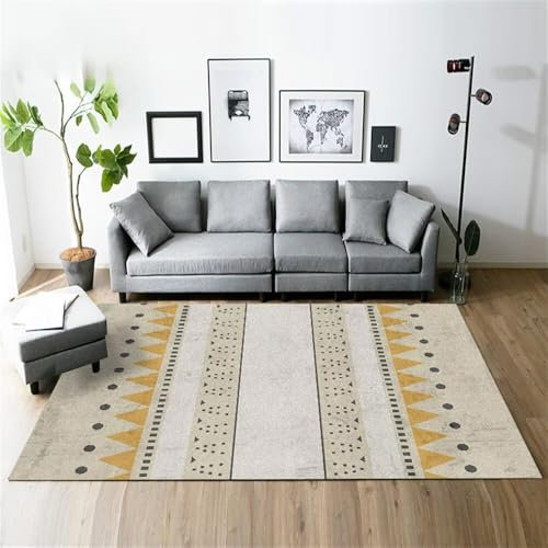 RUGMRZ Läufer Teppich Geometrisches, Modernes, Rutschfestes Wohnzimmer-Sofa, Schmutzabweisend, Dekorativ, Kurzer Flor Flokati Teppich Mehrfarbig Teppich Kinder Teppich Gross Läufer Teppich Deko Boden