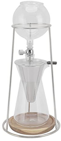 Fría, Fría de 600 Ml, Máquina para Hacer café con Hielo de Vidrio de Borosilicato Reutilizable, Válvula Ajustable para Cafetería, Cocina Casera