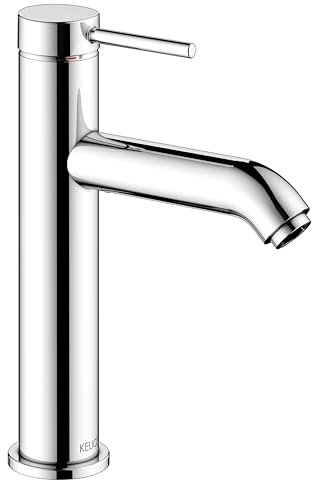 KEUCO IXMO Soft Einhebel-Waschtischmischer 130, ohne Zugstangen-Ablaufgarnitur, Ausladung 129mm, 59501012101, Farbe: Verchromt