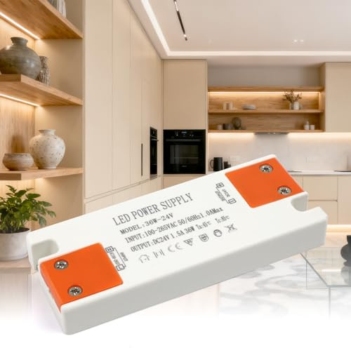 KSIBNW Trasformatore 220V 24V Alimentatore LED 1,5A, Driver Convertitore AC 220V a DC 24V 1,5A 36W Adattatore Trasformatore Costante Tensione Slim Trasformatori per LED Lampade, Striscia, Lampadine
