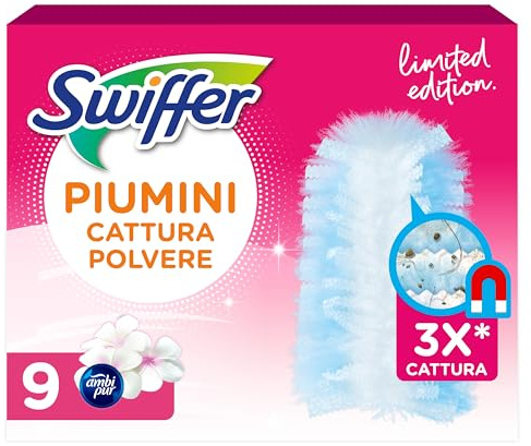 Swiffer Duster Staubwedeln, 9 Daunendecken, rosa Maxi. | Fängt Staub auf und fängt Schmutz auf, erreicht schwer zugängliche Stellen