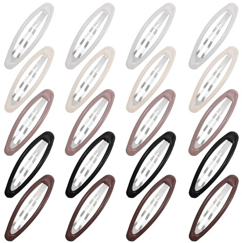 20 Stück Haarclips für Feines Haar Snap Haarspangen Damen Klein Dünnes Haar Snap Haarclips Lang Haarspange Damen Schlupf Haarklammern Rutschfest Mit Druckknöpfen Schnappclips für Dickes Und Feines