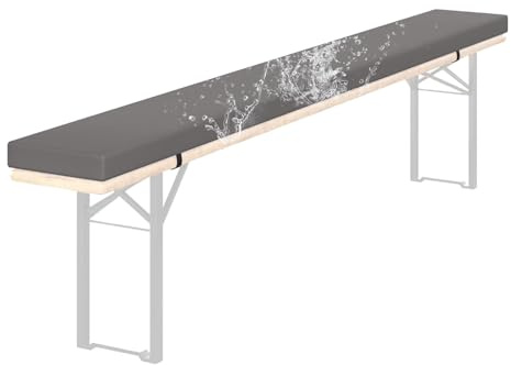 Generisch Bierbankauflage Gepolstert, Bierzeltgarnitur Bankauflage, 220x25 180x23 200x30 Wasserabweisend Bierbankauflagen Auflage, 3cm Dick, FüR Biertisch & Partyzeltgarnitur,I 30,160x23x3cm