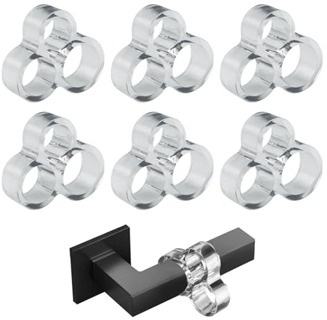 6 Stück Türstopper Klinke Transparent, Türklinkenpuffer Silikon Türgriff Schutz, hochelastischer Türklinken Stopper für Wandschutz, leiser Türgriff Stopper ohne Bohren für Zimmertüren