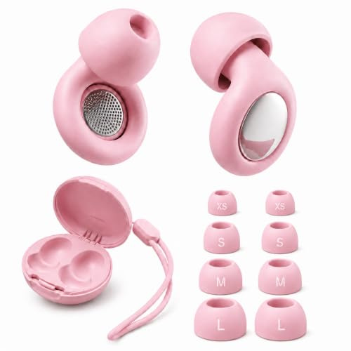 KANDONEX Ohrstöpsel zum Schlafen, Pink | Geräuschreduzierung bis 30 dB