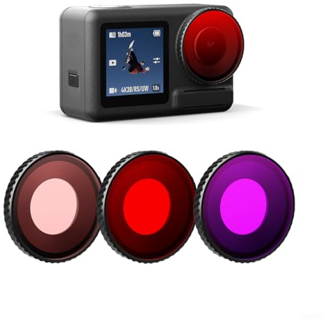 För Osmo Action 5 Pro/4 kamerafilter vattentät dimresistent linstillbehör (3 st/set)