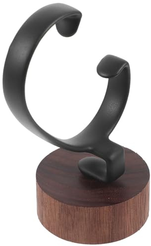 JOINPAYA Expositor de Relojes C Desmontable de Nogal Negro, Soporte Estable | Base Baja de Madera y Plástico, Diseño Elegante, para Hombres y Mujeres, Portátil, 1 Pieza
