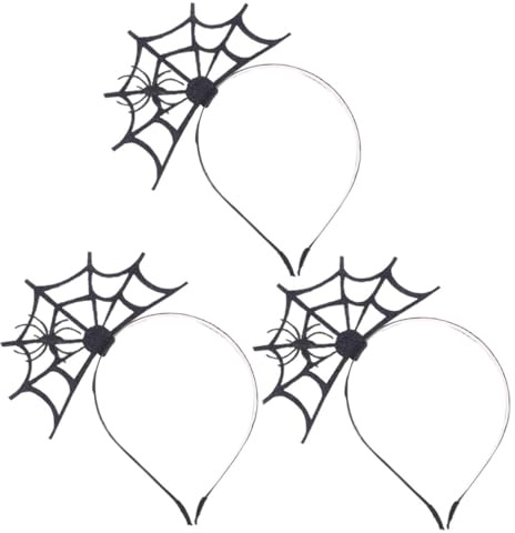 COLLBATH 3stücke Spinnennetz-haarreif für Halloween-party mit Netz-motiv Stilvoller Kopfschmuck für Kostüm-accessoires