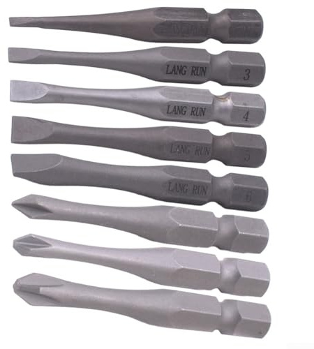 Embouts de tournevis à tige hexagonale, 50 mm en alliage d'acier pour tournevis cruciforme PH0 PH1 PH2 SL3 SL4 SL5 SL6 pour perceuse électrique résistante à la rouille (PH1)