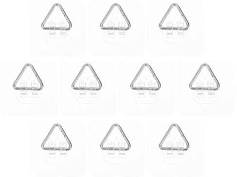 Tofficu Lot de 10 Crochets Muraux Invisibles Adhésifs 5,7 Cm pour Supports D'assiettes Décoratives et Cadres Photo, Fixation sans Perçage pour Décoration Murale Maison et Bureau