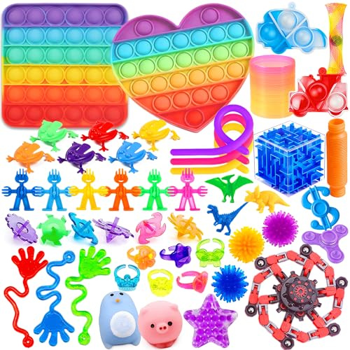 Chennyfun Fidget Toy Sensory Kit Anti-Stress, 50PCS, pour Enfants