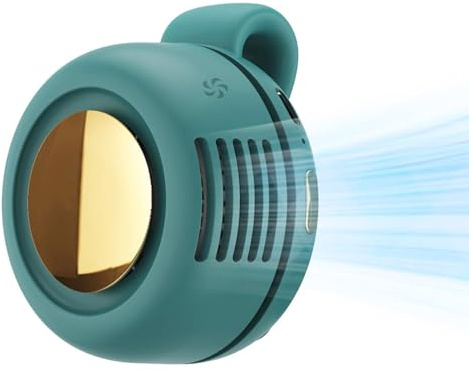 Catnat Mini Ventilator, 2026 Neu Tragbarer Hüftventilator Handventilator Akku Aufladbar, Drei Windgeschwindigkeiten Hand Ventilatoren Mini Geeignet für Outdoor Reisen Sommer (Grün)