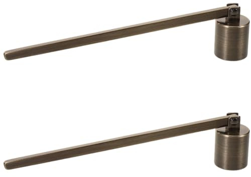 Operitacx 2 apagavelas con Mango Largo de 19 cm (7,5) - Herramienta de Acero Inoxidable para extraer la Mecha de la Vela - Herramienta Retro para Apagar Velas pequeñas en el hogar