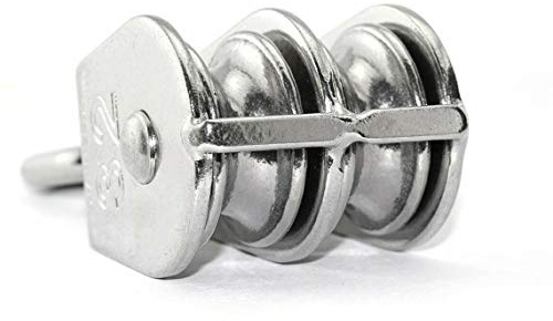 Rostfritt stål dubbel remskiva set – 3-pack för båt- och replyft – kraftig korrosionsbeständig marin hårdvara för tillförlitlig prestanda