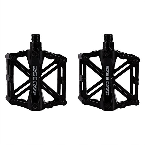 zjchao Pedales para Bici BMX Bicicleta de montaña MTB Ciclismo de Carreras Ultraligero Pedal de aleación (Negro)