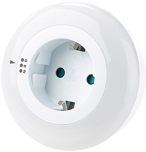 revolt Nachtlicht Schlafzimmer: LED-Nachtlicht mit Dämmerungssensor und Steckdose, 3 Farben (Steckdosennachtlicht, MTI Zwischenstecker, Baby)