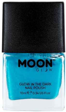 Moon Glow, im Dunkeln leuchtender Nagellack, 10 ml, phosphoreszierender Nagellack (blau, 1 Stück)