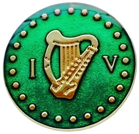 Badge en émail avec harpe des Volunteers Irlandais Rebel FlagSuperstore©
