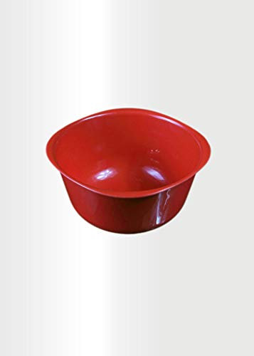 Reusable Eco Plastic Medium Bowl Set of 4-1800 ml Plastic Soup Bowl/Salad/Dessert/Cereal/Serving Set Ideal for Parties, Picnics, Adults, and Kids (Red)