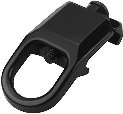 Yangfei 1 Pieces Sling Mount Adapter, 20mm Rail Mount Sling Adapter Tactical Clip Loop Steel Rail Attachment Point for Tactical Paintball Weaver Rail (Black)