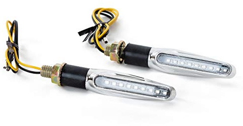 A-Pro 2x Universal Blinker Roller Motorrad Led 12V Chrome E-Geprüft