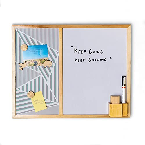 IVEI Tableau combiné avec tableau magnétique et tableau blanc – Vert – Organiseur innovant pour enfants et adultes avec aimants à faire – Meilleur cadeau pour la maison, le bureau, l'école