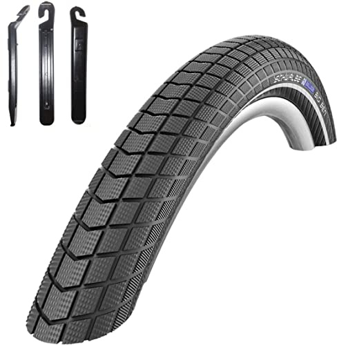 1 x Schwalbe Big Ben Performance 20 Zoll Fahrradreifen RaceGuard Fahrrad Mantel Decke mit Reflexstreifen 55-406 (20 x 2,15) inkl. Reifenheber