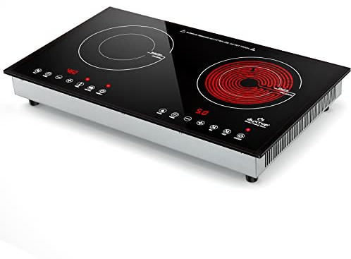 Duxtop 1800W Induction Cooktop 2 Burner Built-In Induction Burners 9820HLBI