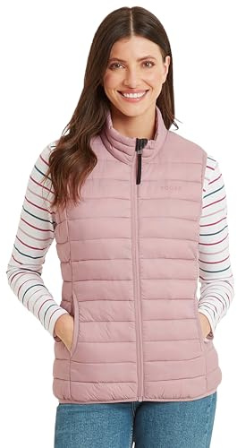 TOG24 Gibson Womens Windproof Puffer Gilet, Lightweight Padded Hiking | Bodywarmer, Thermal, Recycled fabric, Ribbed collar, Elasticated, Relaxed fit, Golf, Running, Winter
