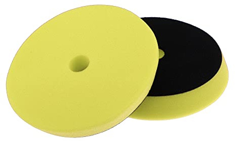 X AUTOHAUX 2 Stück Fahrzeug Schwamm Polierpads für Autoräder Gelb 170mm