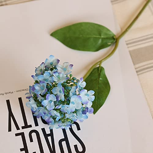 OYFFL 10pcs/lot Simulation Hydrangea Flowers Twig Wedding Fake Flower Home Hotel Table Decoration Artificial Lucky Wood Snowball (4)