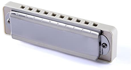 Standard Mundharmonikas Diatonische Mundharmonika 10 Löcher Mundharmonika Weiß Speziell Für Anfänger (Color : Key of C)