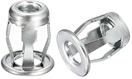 sourcing map M8 Jack Nuts, 10pcs Threaded Insert Nut Carbon Steel Rivet Nuts for Thin Metal, 21mm Length
